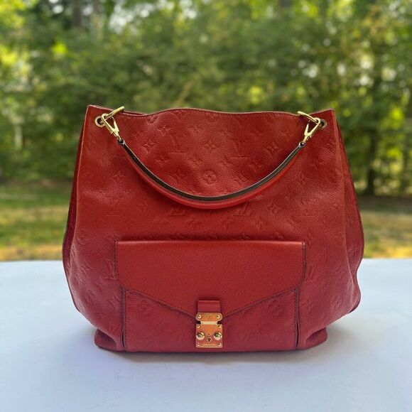 Louis Vuitton Empreinte Leather Metis 2 Way in Red Hobo Shoulder Handbag - Picture 1 of 13